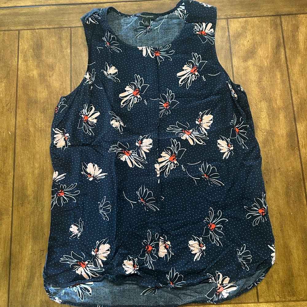 Women’s Banana Republic Sleeveless Tank Dress Shirt Sz M